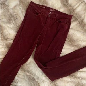 Burgundy red corduroy jeans